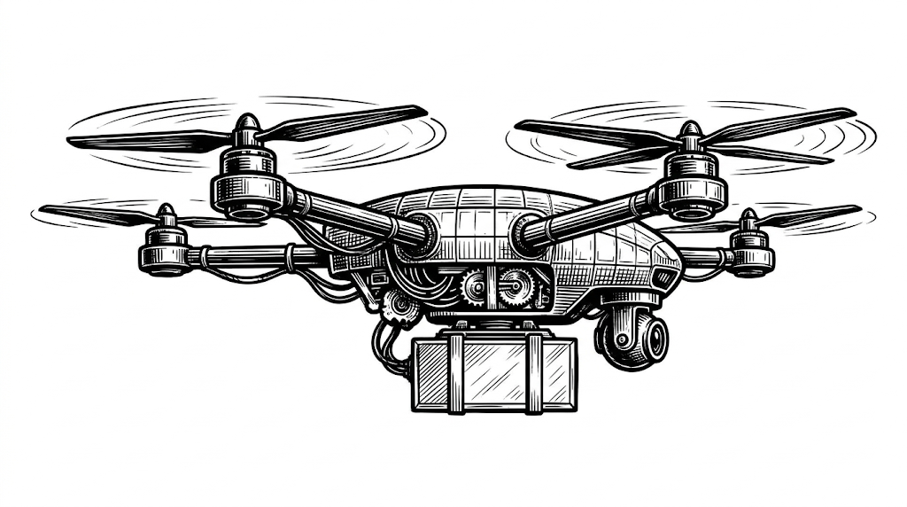 Illustration of a modern drone