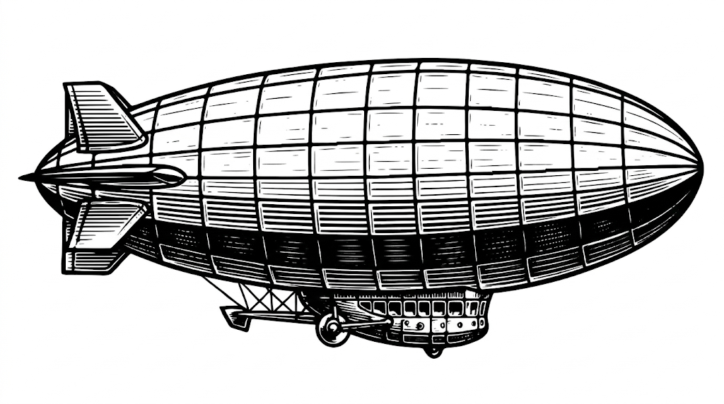 Illustration of a Zeppelin airship